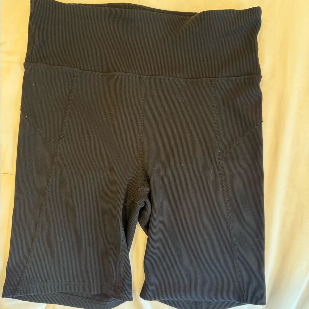 Women's Black High-Waisted Biker Shorts